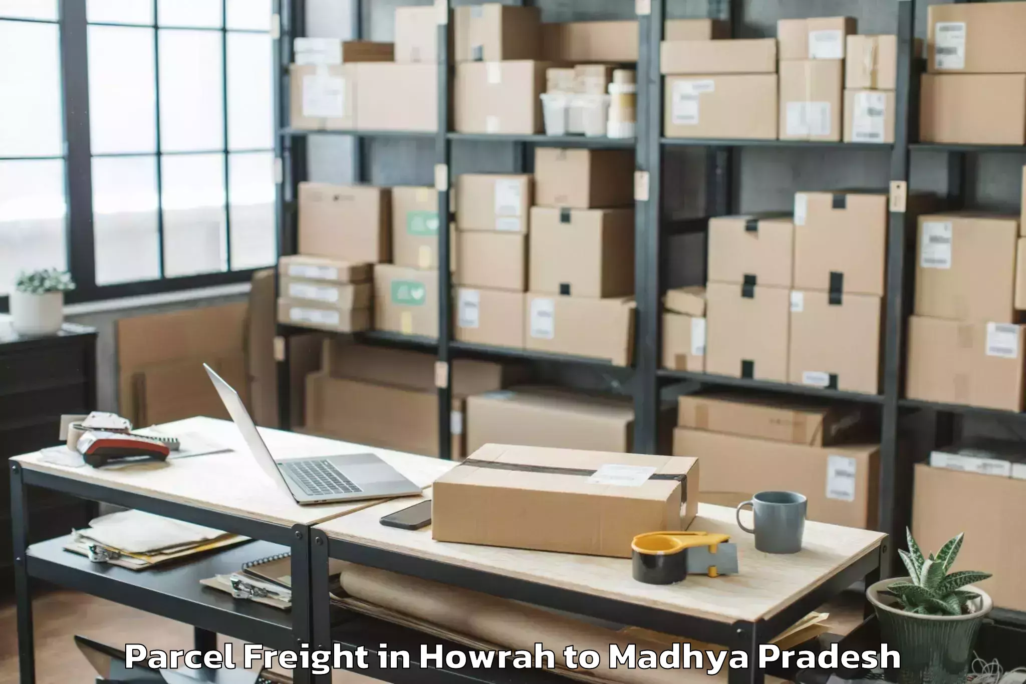 Book Howrah to Bhanpur Parcel Freight Online